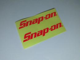 抜き文字ステッカー(赤)　Snap-on　STP11  スナプオン